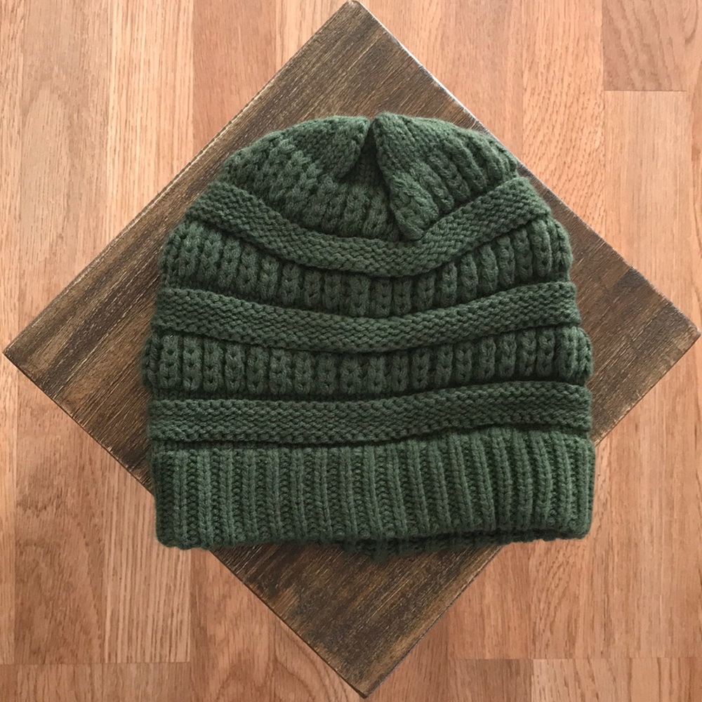 Forest Green Knit Beanie